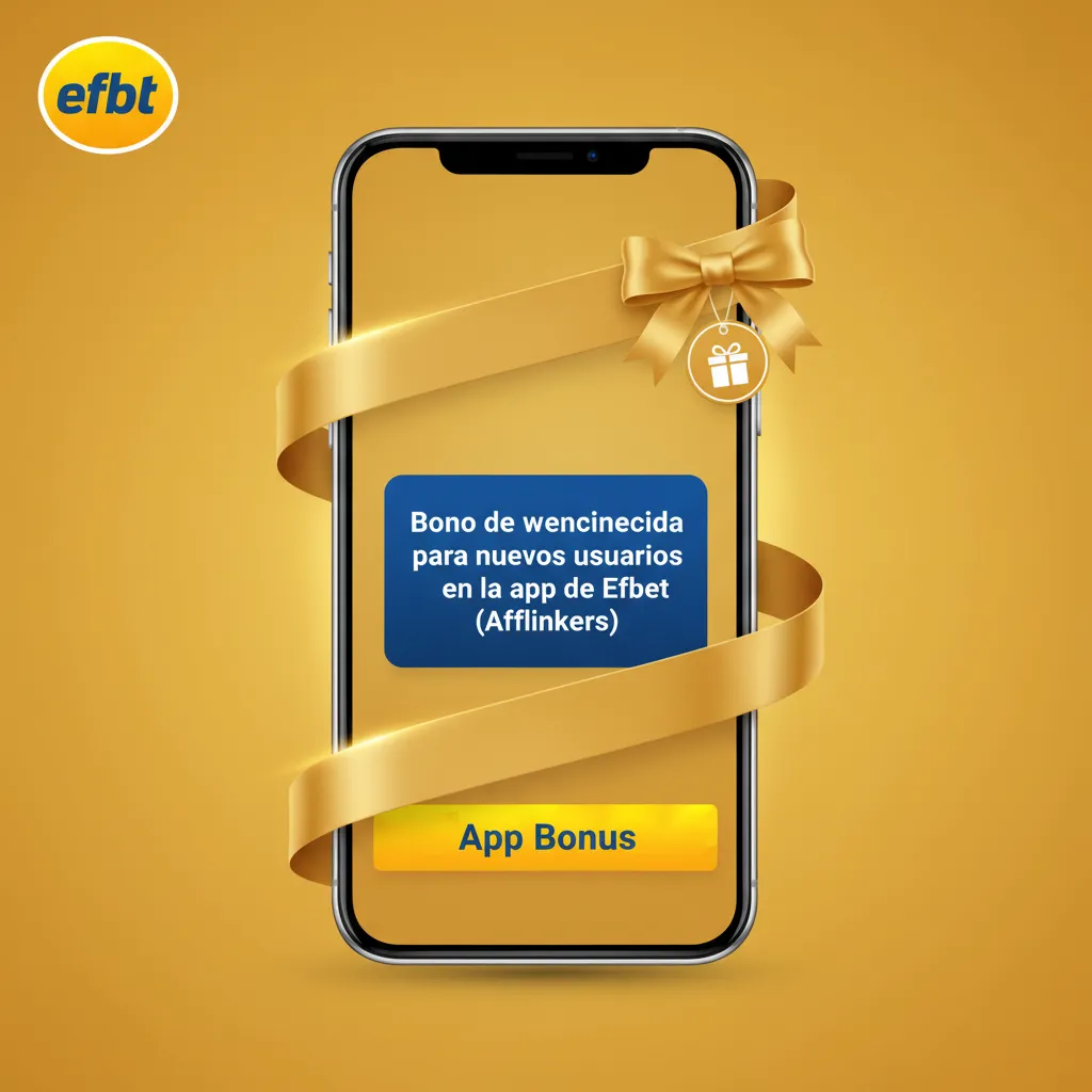 App de Efbet: bono de bienvenida - Deportes 100% hasta 100€, Casino 100% hasta 200€ + 50 giros. Depósito mínimo 10€.