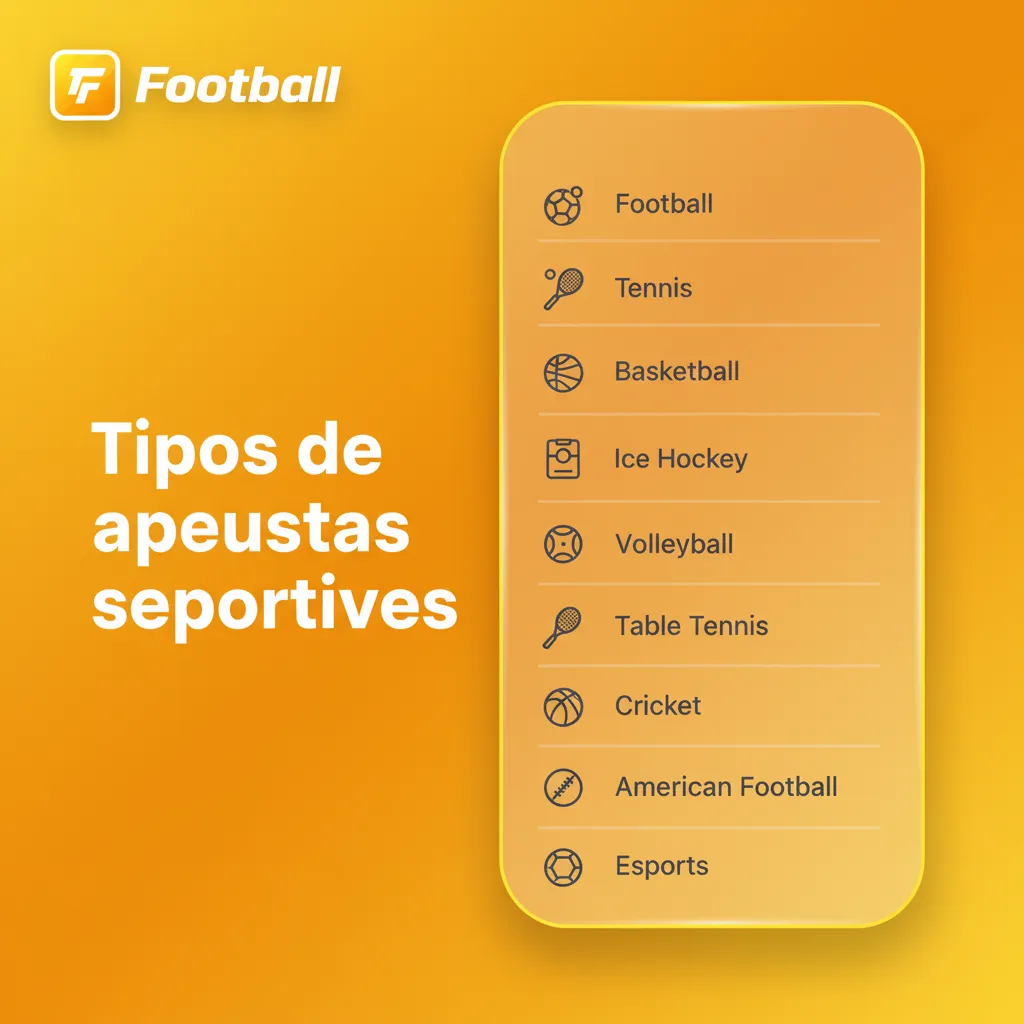 Gráfico de tipos de apuestas deportivas: fútbol, baloncesto, tenis, F1 y ciclismo, mercados 1X2, hándicaps y totales en vivo