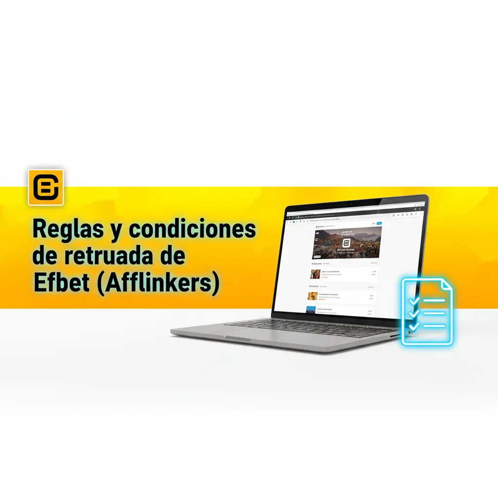 Infografía de reglas de retirada en Efbet: verificación KYC, titular, mismo método, rollover 1x, límites en EUR en España.